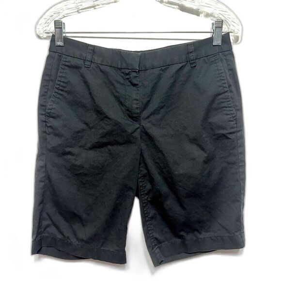 J. Crew Bermuda Shorts Y2K Khaki Gray Modest Mid Rise 10 in Inseam Women sz 0 - Picture 1 of 7